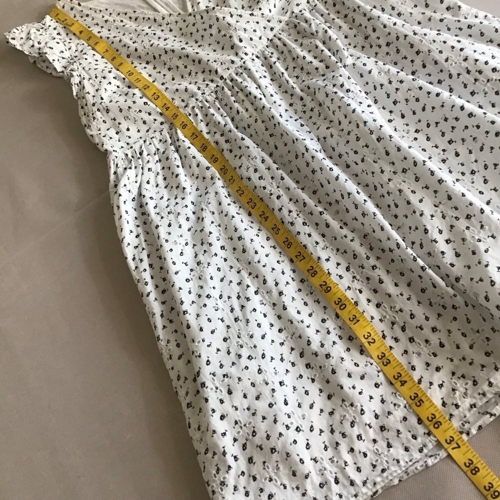 LOFT Woman’s Dress Eyelet Black Floral Pattern - Picture 7 of 11